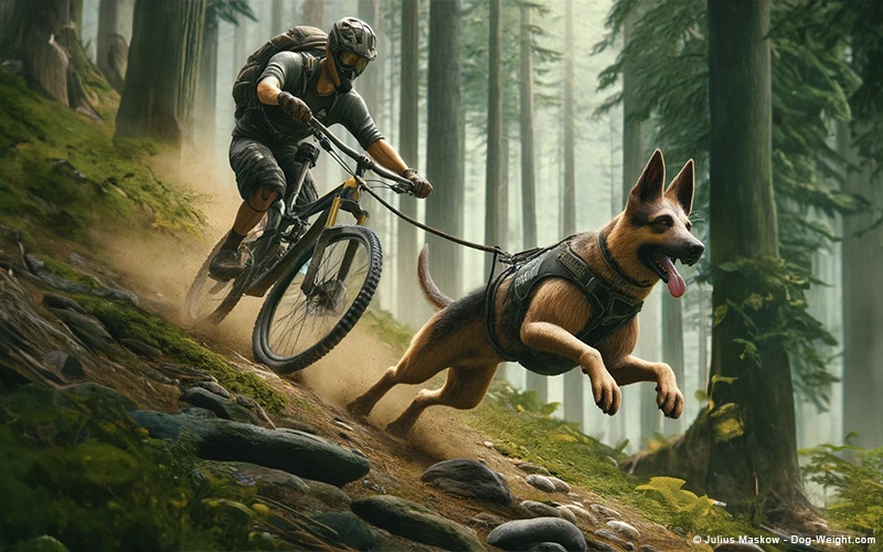 Sport del cane Bikejoring
