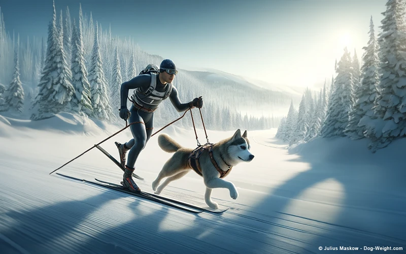 Sport del cane Skijoring