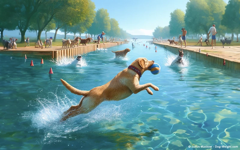 Sport del cane Giochi d'acqua